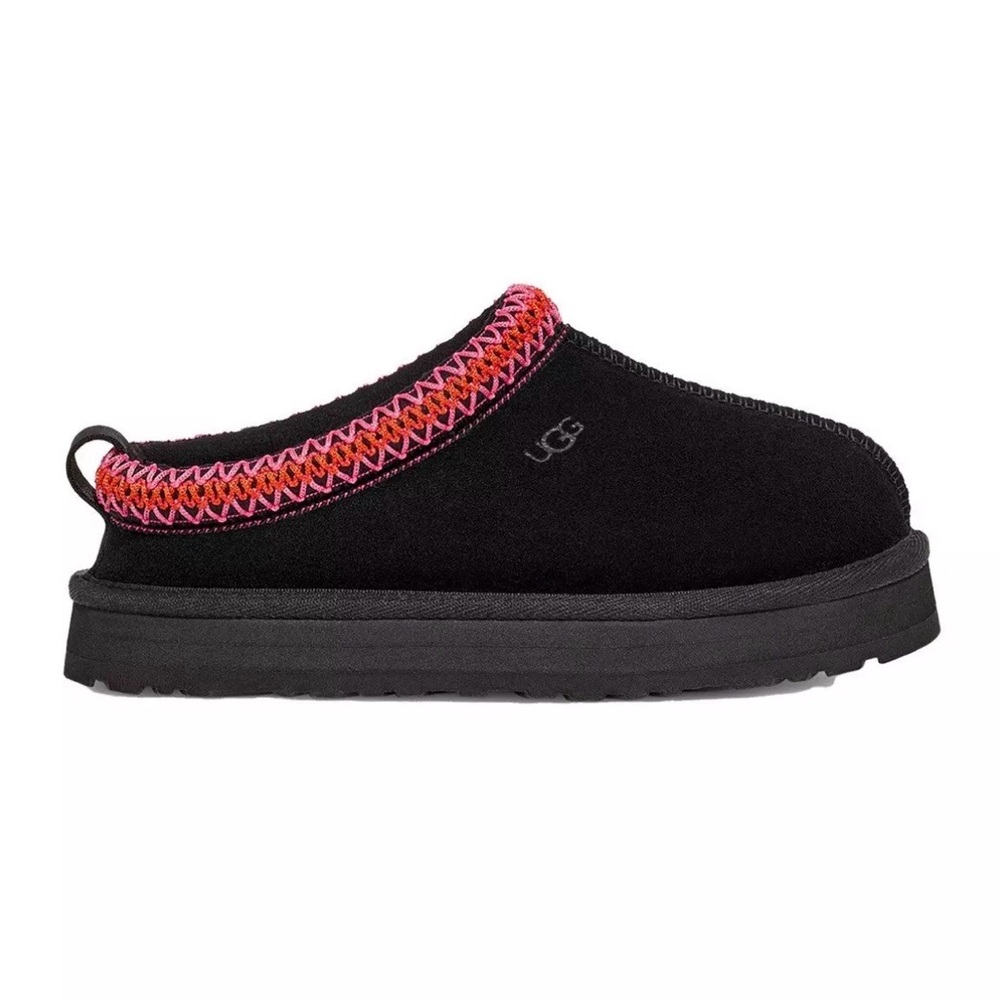 UGG Tazz Slippers Kids Size 1 Little Girl Black Multi
